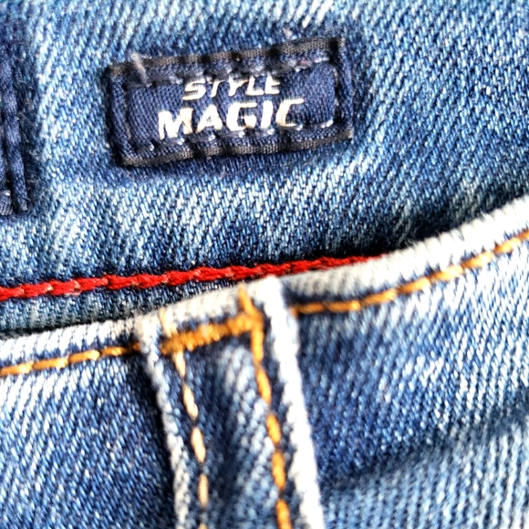 Miss Sixty Collection Blue Jeans Emerald Button Straight Leg Size 32 NWT - Picture 6 of 10